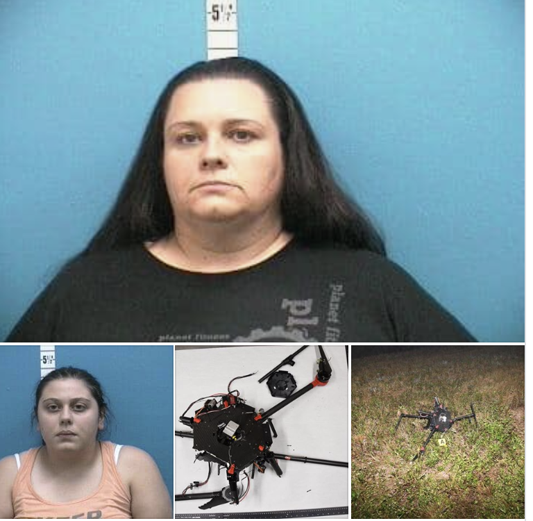 Mother/Daughter arrested after using drone to deliver contraband to ...