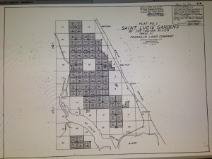 St Lucie Gardens plat map 1881. MC Property appraiser, via Todd Thurlow.