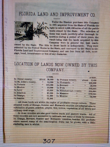 Page listing lands of Disston, mind you county boarders were different at this time. Matin was Brevard.