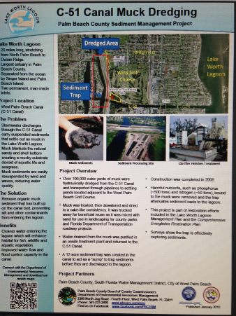 Muck Removal using sediment trap, Lake Worth Lagoon, shared by Dr Gary Goforth. 