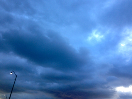 Storm forming in iridescent blue and white. (JTL)